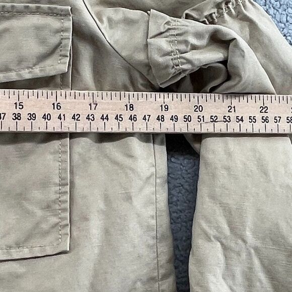 Lewit Linen Cotton Tan Jacket Blazer Ruffle Sleeve XS - Picture 7 of 15